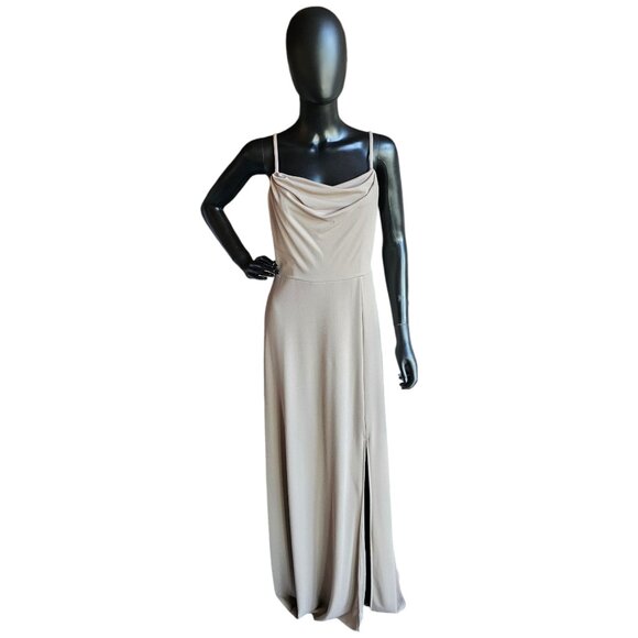 Muted Lavender Stretch Crepe - Birdey Grey - Formal Gown - Picture 1 of 6